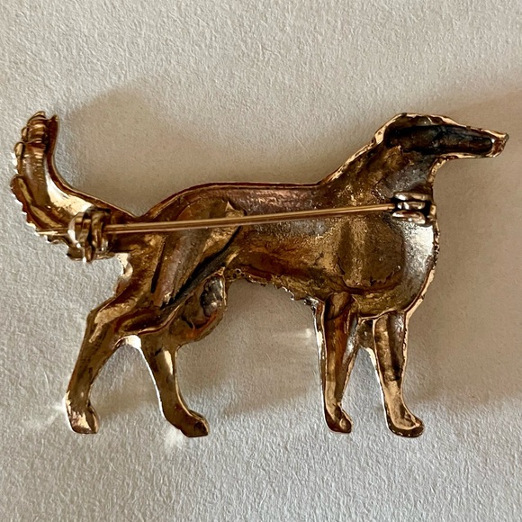 Vintage Gold Tone Borzoi Pin - 1960’s - Picture 4 of 6